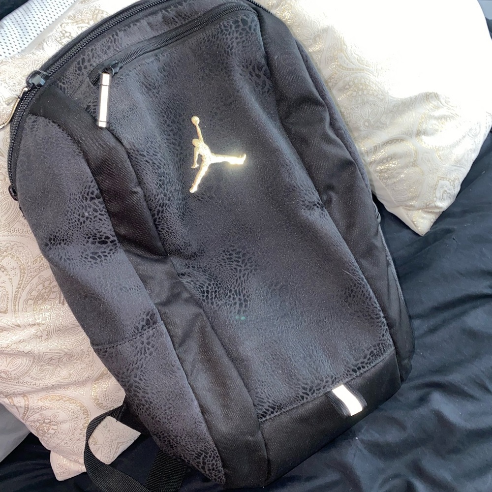 Air Jordan black & gold backpack